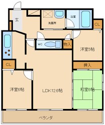 飾磨駅 徒歩3分 12階の物件間取画像